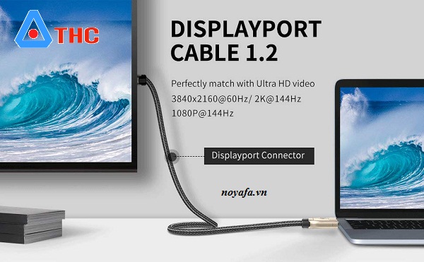 Cáp chuyển đổi DP to HDMI sang Display port dài 5m Ugreen 30122 